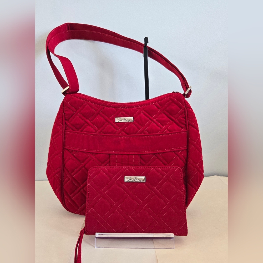 Vera Bradley Carryall Crossbody & Zip Around Wristlet Wallet - Tango Red - NWOT